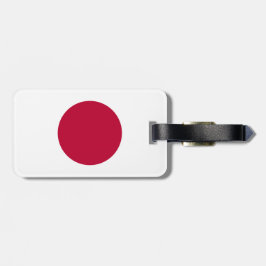 Etiqueta De Bagagem Bandeira da Bagagem do Japão com correia de couro