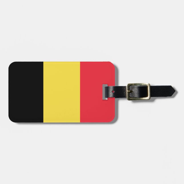 Etiqueta De Bagagem Bandeira da Bélgica (Frente Horizontal)