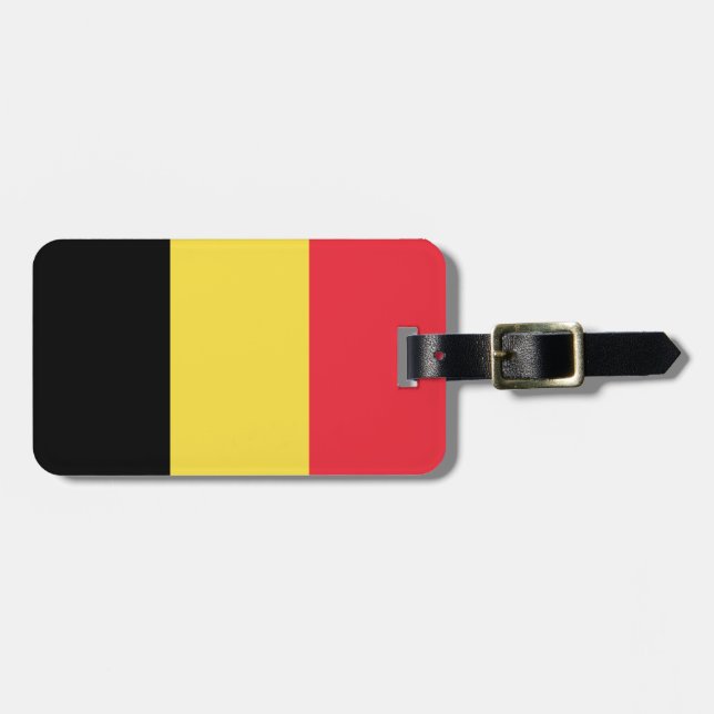 Etiqueta De Bagagem Bandeira da Bélgica (Frente Horizontal)