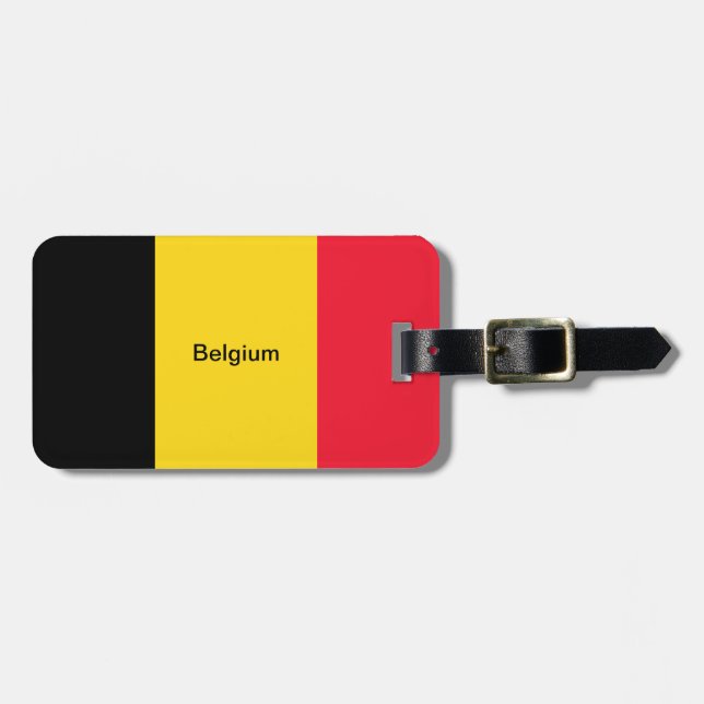 Etiqueta De Bagagem Bandeira da Bélgica (Frente Horizontal)