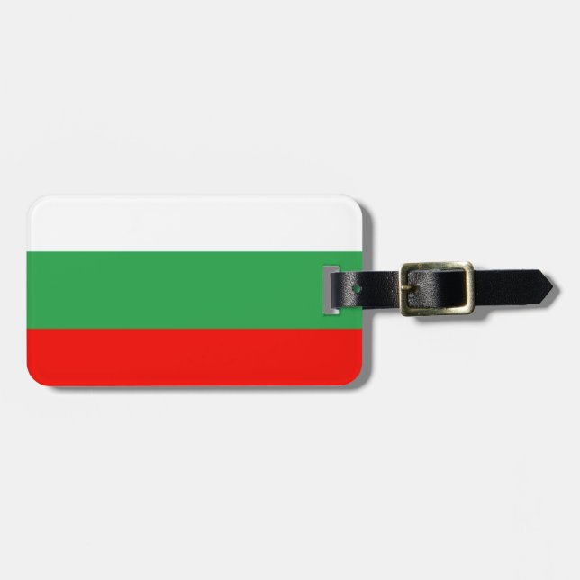 Etiqueta De Bagagem Bandeira da Bulgária (Frente Horizontal)