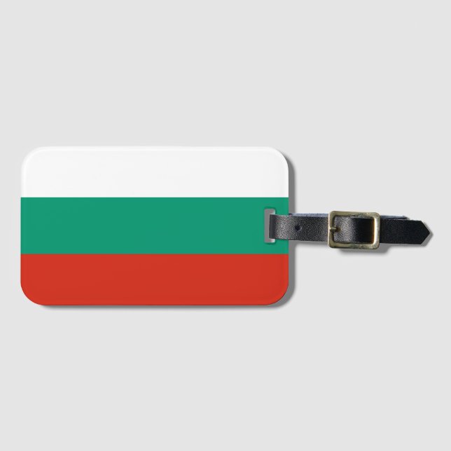 Etiqueta De Bagagem Bandeira da Bulgária (Frente Horizontal)