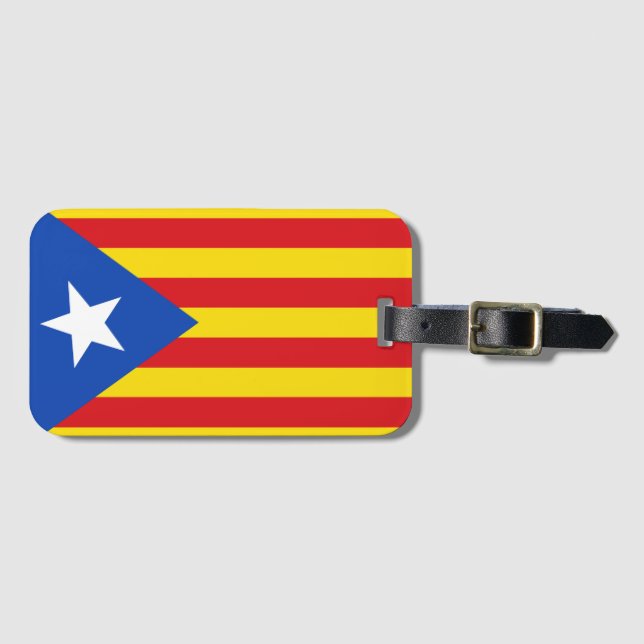 Etiqueta De Bagagem Bandeira da Catalunha (Frente Horizontal)