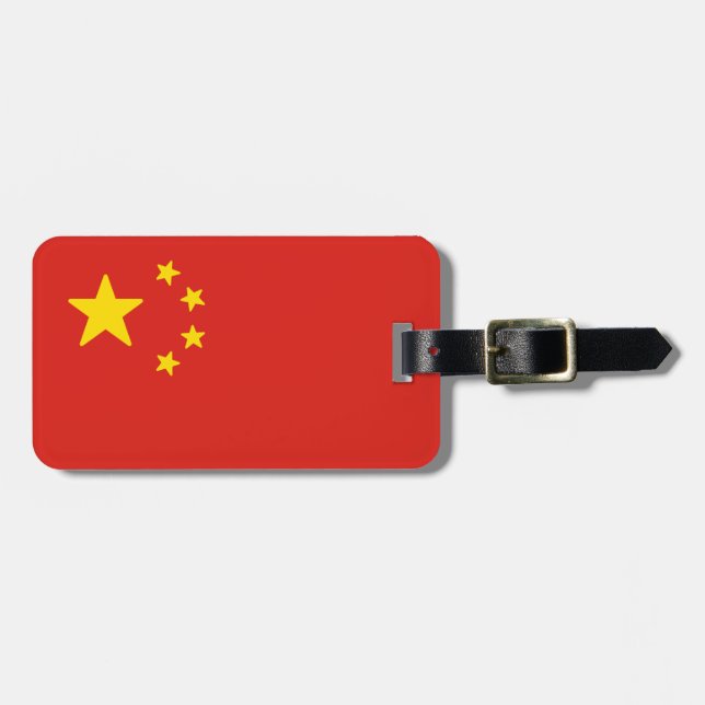 Etiqueta De Bagagem Bandeira da China (Frente Horizontal)