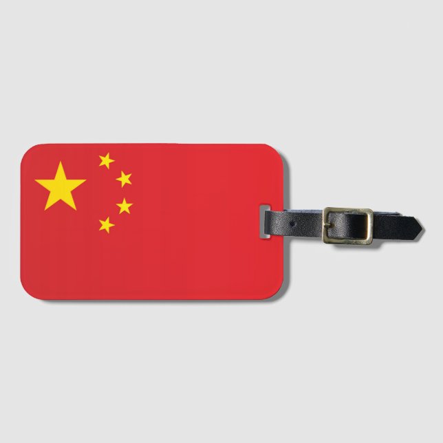Etiqueta De Bagagem Bandeira da China (Frente Horizontal)