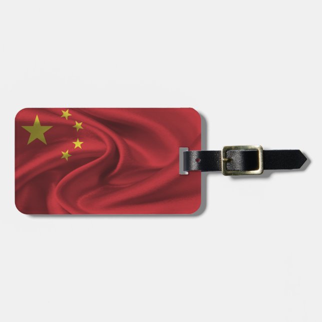 Etiqueta De Bagagem Bandeira Da China (Frente Horizontal)