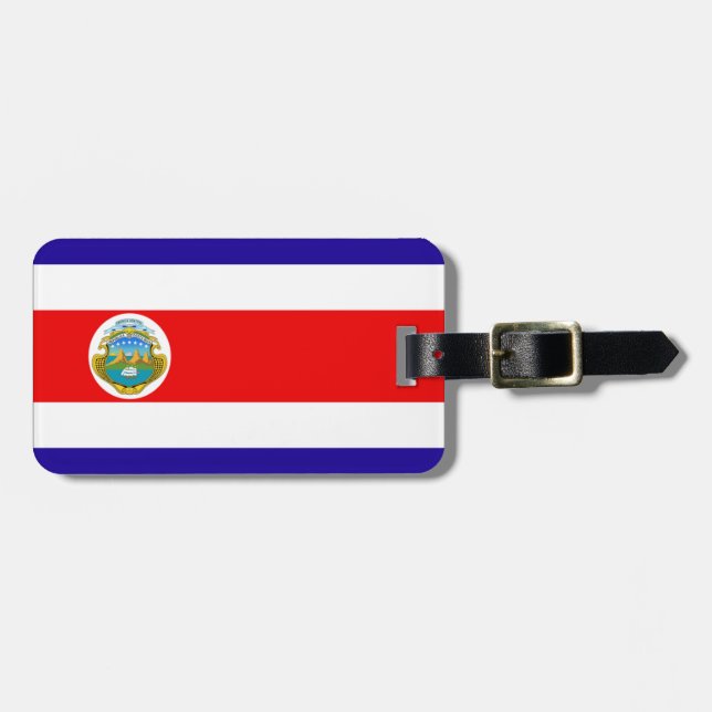 Etiqueta De Bagagem bandeira da Costa Rica (Frente Horizontal)