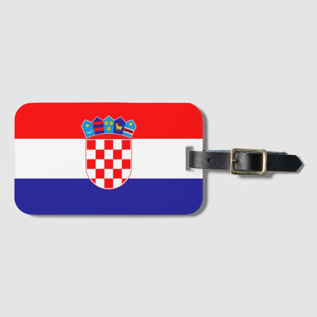 Etiqueta De Bagagem Bandeira da Croácia (Frente Horizontal)