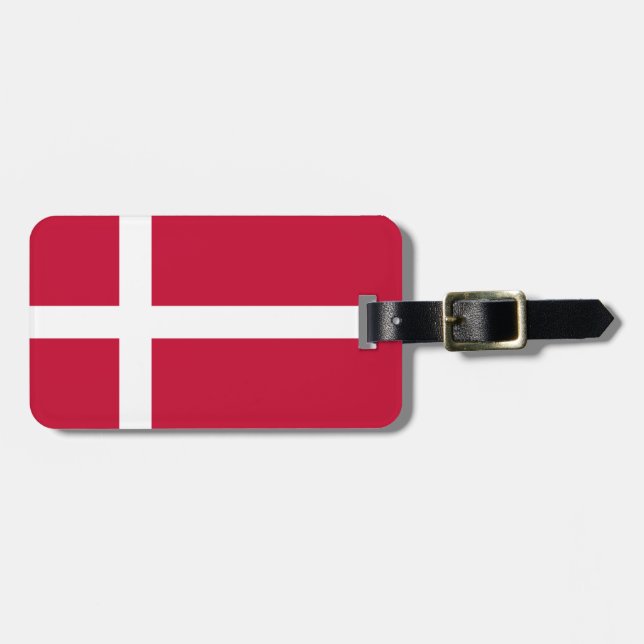 Etiqueta De Bagagem Bandeira da Dinamarca (Frente Horizontal)