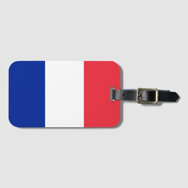 Etiqueta De Bagagem Bandeira da França (Frente Horizontal)
