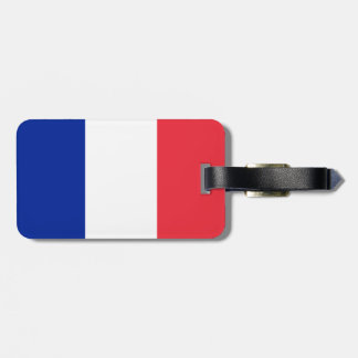 Etiqueta De Bagagem Bandeira da França Bagagem com correia de couro