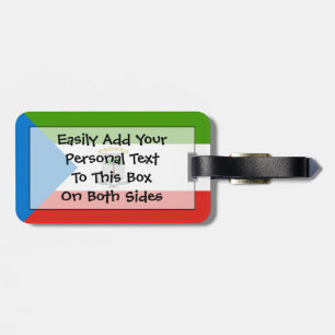 Etiqueta De Bagagem Bandeira da Guiné Equatorial Easy ID Personal