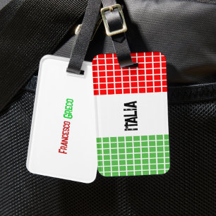 Etiqueta De Bagagem Bandeira da Itália