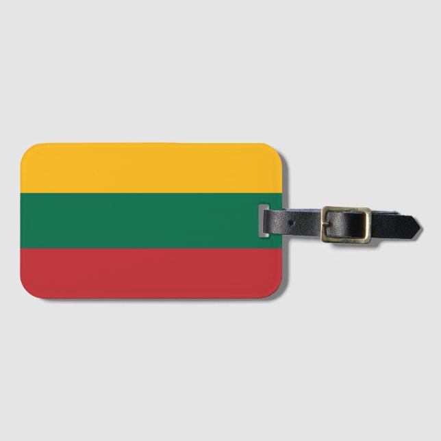Etiqueta De Bagagem Bandeira da Lituânia (Frente Horizontal)