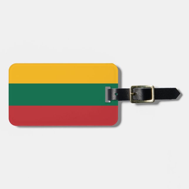 Etiqueta De Bagagem Bandeira da Lituânia (Frente Horizontal)