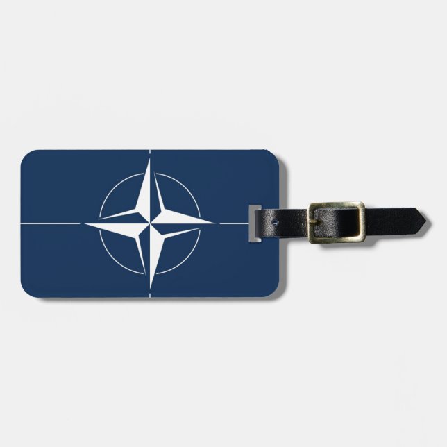 Etiqueta De Bagagem Bandeira da NATO (Frente Horizontal)