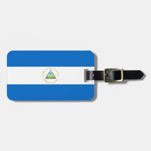 Etiqueta De Bagagem Bandeira da Nicarágua (Frente Horizontal)