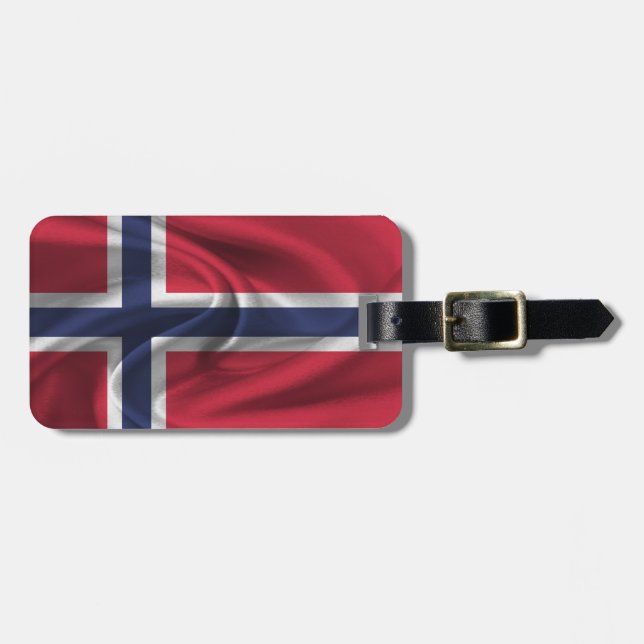Etiqueta De Bagagem Bandeira Da Noruega (Frente Horizontal)