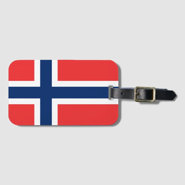 Etiqueta De Bagagem Bandeira da Noruega (Frente Horizontal)