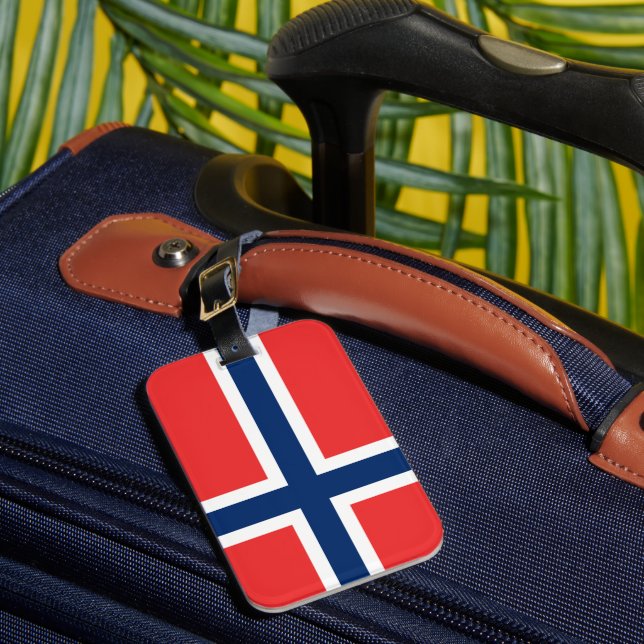 Etiqueta De Bagagem Bandeira da Noruega (Frente Insitu 1)