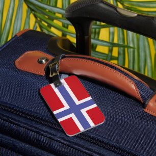 Etiqueta De Bagagem Bandeira da Noruega