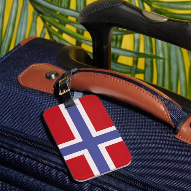 Etiqueta De Bagagem Bandeira da Noruega (Frente Insitu 1)