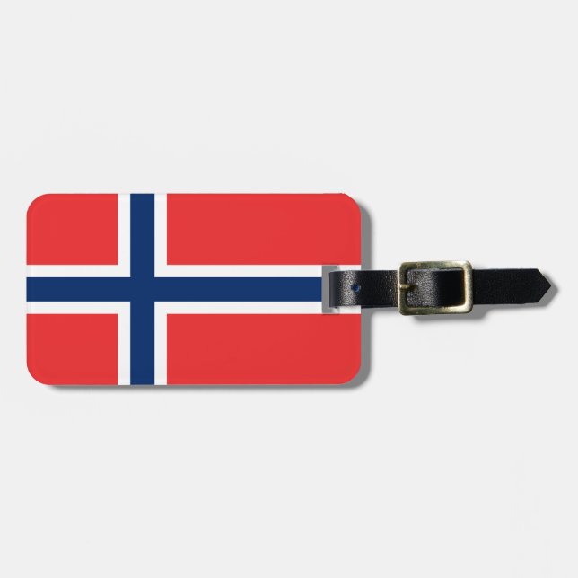 Etiqueta De Bagagem Bandeira da Noruega (Frente Horizontal)