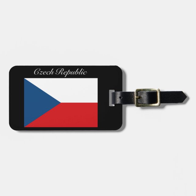 Etiqueta De Bagagem Bandeira da República Checa - República Checa (Frente Horizontal)