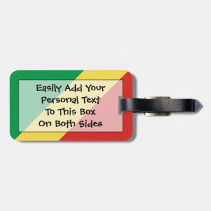 Etiqueta De Bagagem Bandeira da República do Congo Easy ID Personal