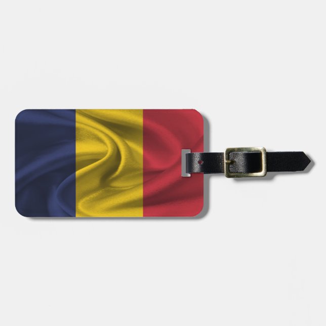 Etiqueta De Bagagem Bandeira da Romênia (Frente Horizontal)