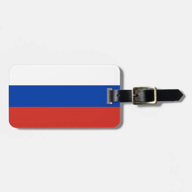 Etiqueta De Bagagem Bandeira da Rússia (Frente Horizontal)