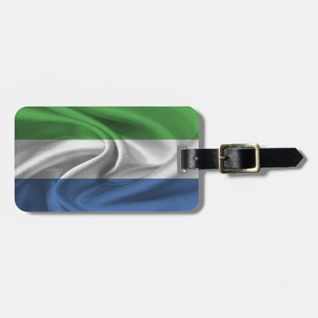 Etiqueta De Bagagem Bandeira da Serra Leoa (Frente Horizontal)