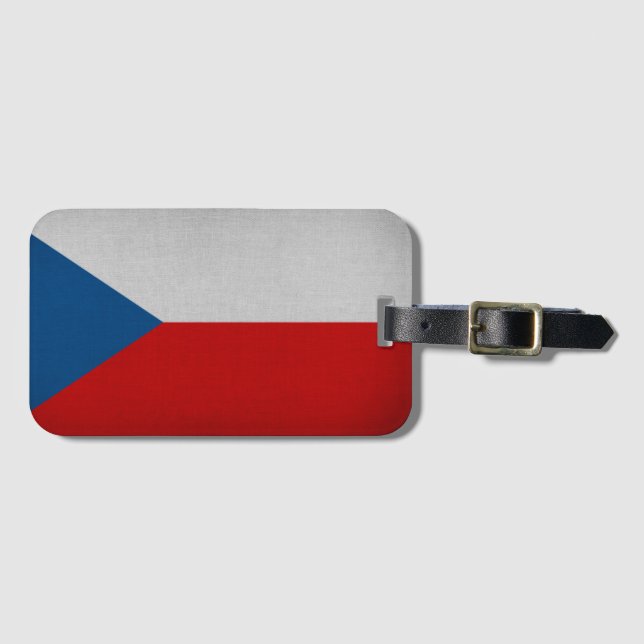 Etiqueta De Bagagem Bandeira da Tchechia (Frente Horizontal)