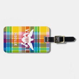 Etiqueta De Bagagem Bandeira das Ilhas Virgens dos EUA, Madras