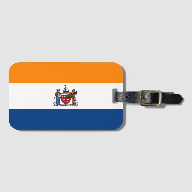 Etiqueta De Bagagem Bandeira de Albany, Nova Iorque (Frente Horizontal)
