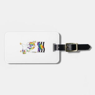 Etiqueta De Bagagem Bandeira de Aliado Reto Unicórnio Trans Gênero Org