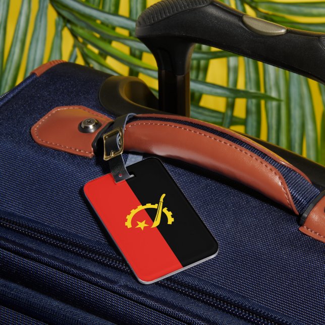 Etiqueta De Bagagem Bandeira de Angola (Frente Insitu 1)