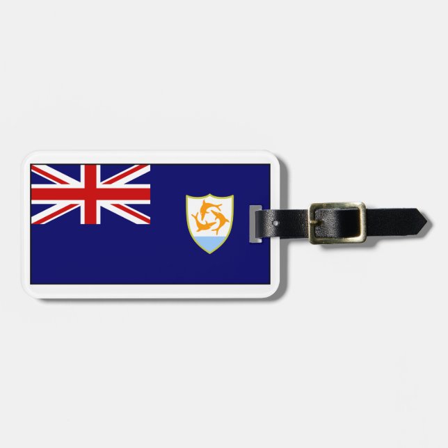 Etiqueta De Bagagem Bandeira de Anguilla (Frente Horizontal)