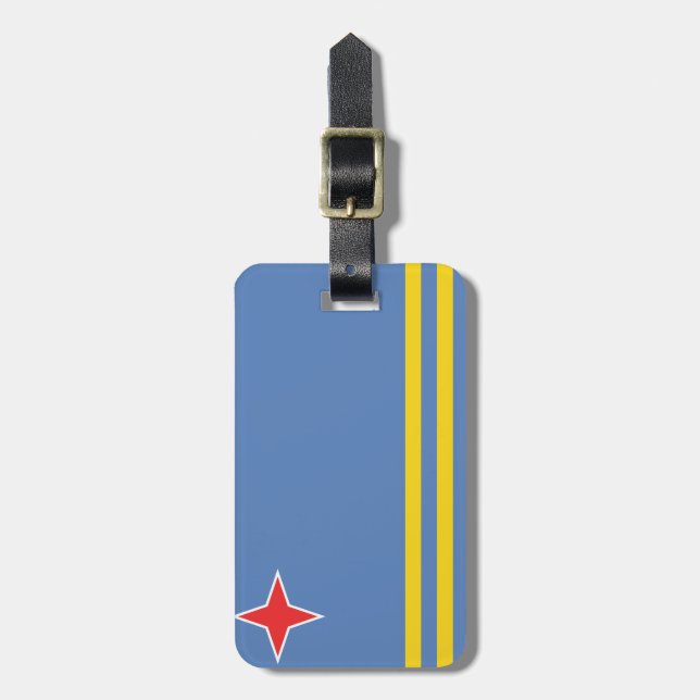 Etiqueta De Bagagem Bandeira de Aruba (Frente Vertical)