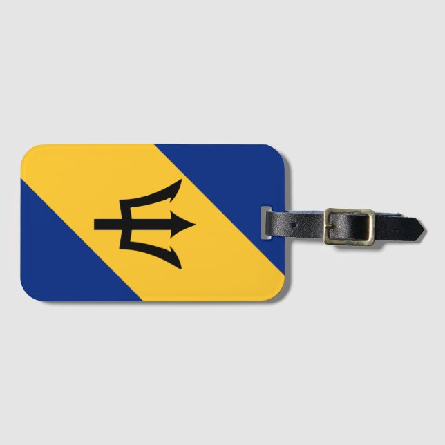 Etiqueta De Bagagem Bandeira de Barbados (Frente Horizontal)