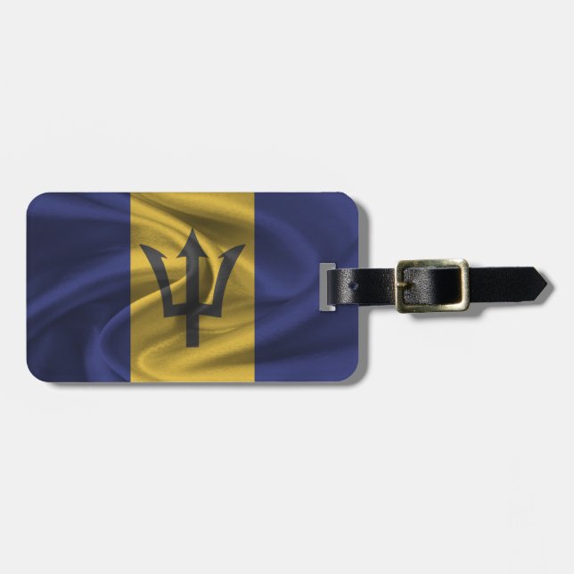 Etiqueta De Bagagem Bandeira De Barbados (Frente Horizontal)