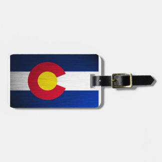 Etiqueta De Bagagem Bandeira de Colorado escovada