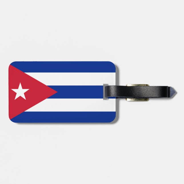 Etiqueta De Bagagem Bandeira de Cuba (Traseira Horizontal)