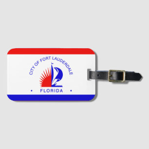 Etiqueta De Bagagem Bandeira de Fort Lauderdale, Florida