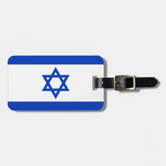 Etiqueta De Bagagem bandeira de Israel (Frente Horizontal)