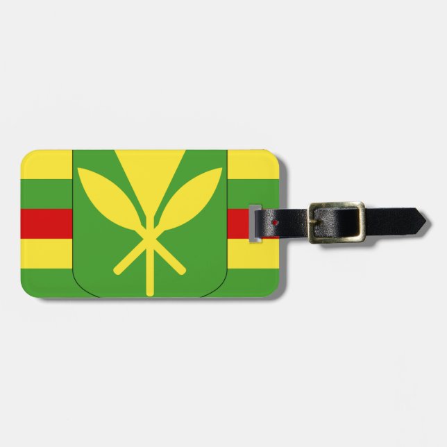 Etiqueta De Bagagem Bandeira de Kanaka Maoli - bandeira havaiana da (Frente Horizontal)