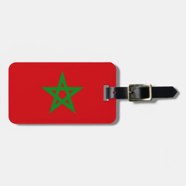 Etiqueta De Bagagem Bandeira de Marrocos (Frente Horizontal)