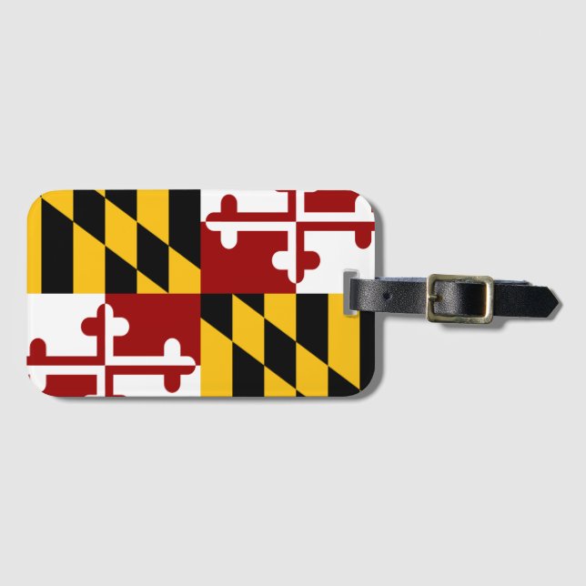 Etiqueta De Bagagem bandeira de Maryland (Frente Horizontal)