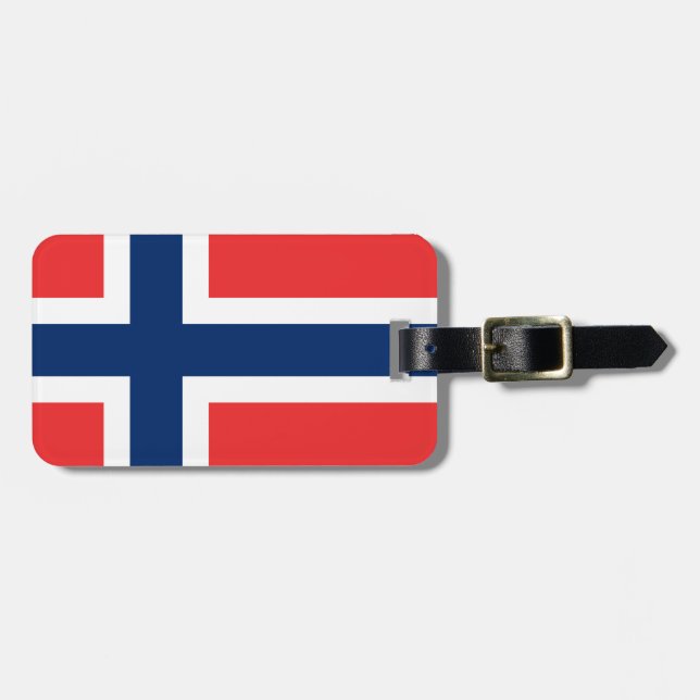 Etiqueta De Bagagem Bandeira de Noruega (Frente Horizontal)