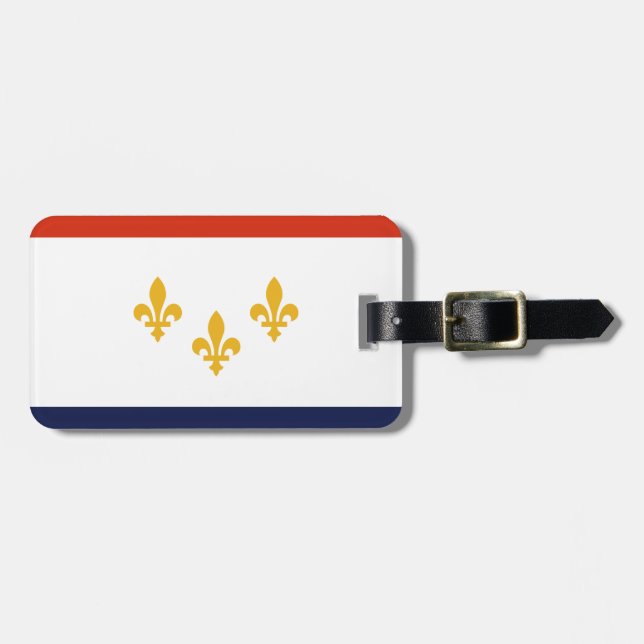 Etiqueta De Bagagem Bandeira de Nova Orleães, Louisiana (Frente Horizontal)